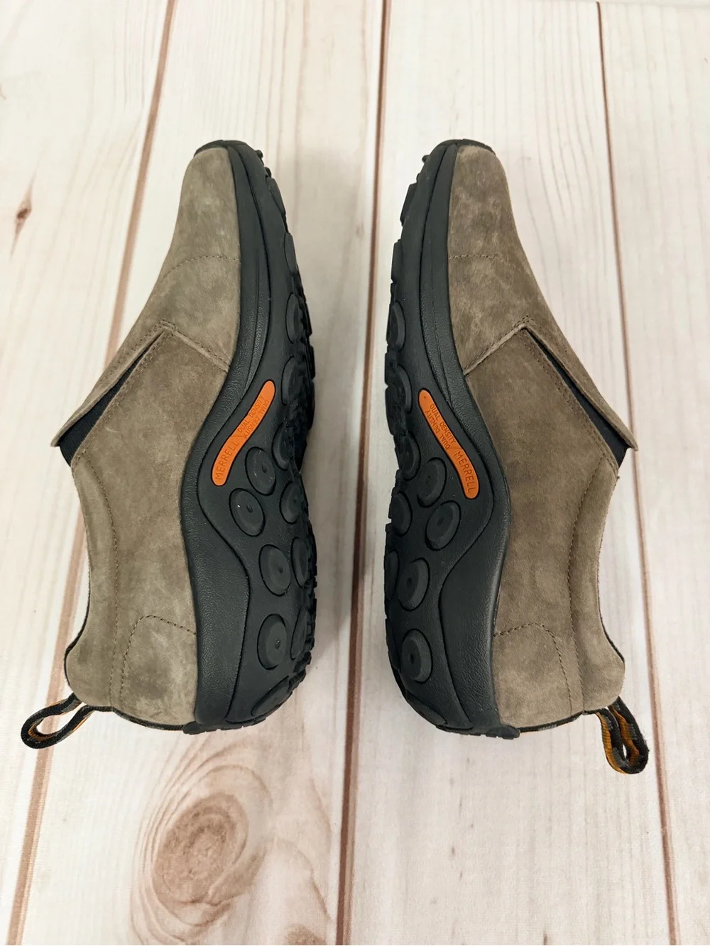 Merrell Mens Jungle Mocs Size 11 Brown Suede Slip On Outdoors Rubber Soles